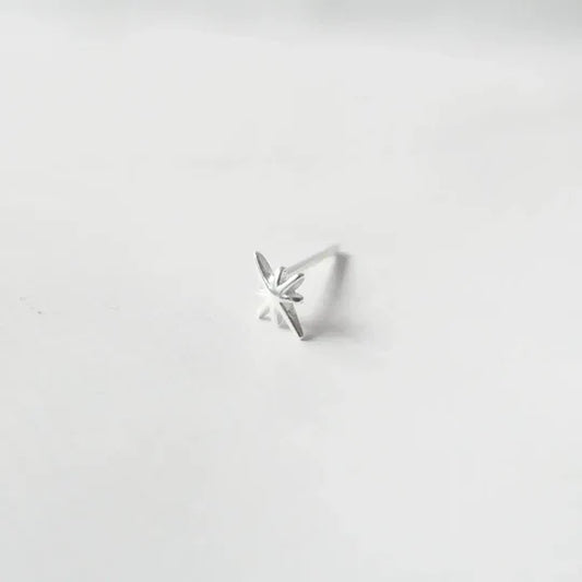 不對稱星形耳針(925 純銀)