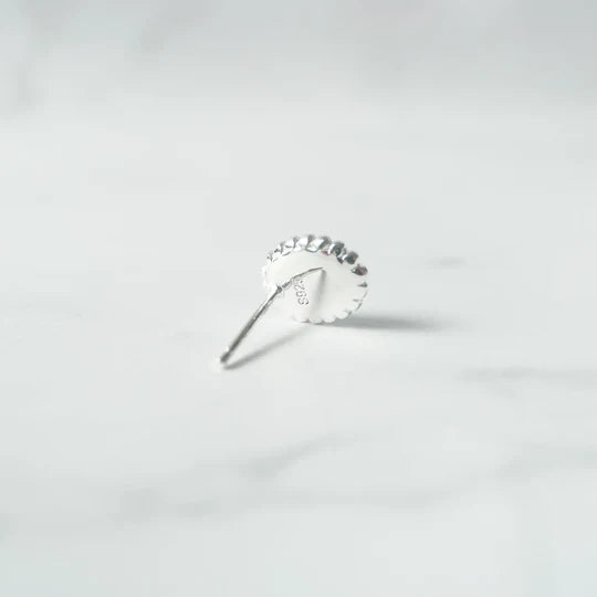 海藍寶石耳針（925 純銀、海藍寶石）