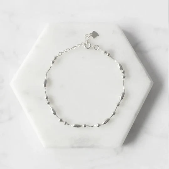 極簡銀曜手鍊（925純銀製）