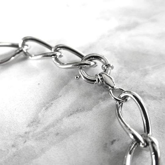 輕量極簡純銀鍊式手鍊（925 純銀）